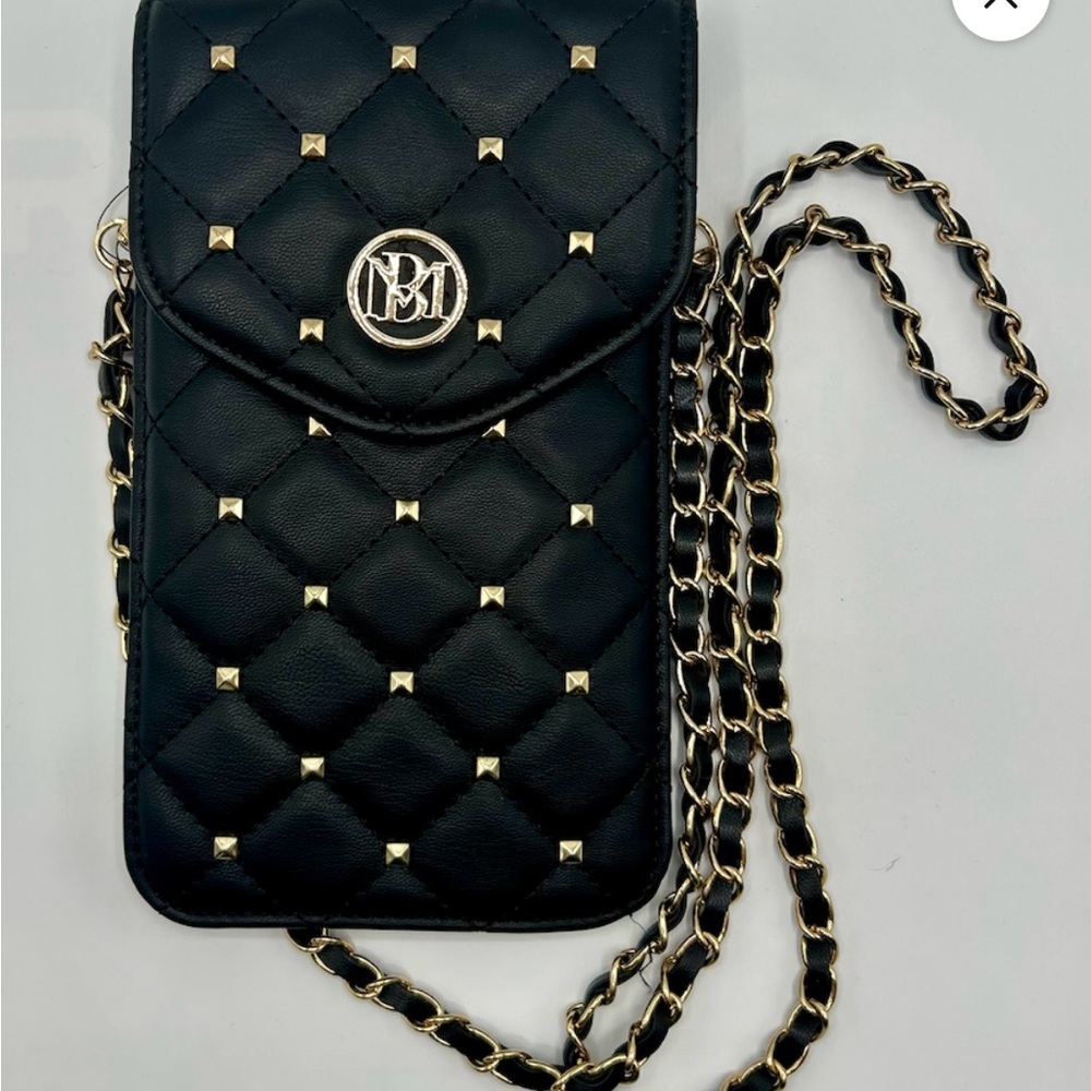 Badgley Mischka Black Quilted Crossbody Bag